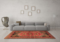 Machine Washable Persian Brown Traditional Rug, wshtr2850brn