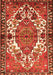 Serging Thickness of Machine Washable Persian Orange Traditional Area Rugs, wshtr2851org