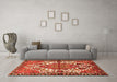 Machine Washable Persian Orange Traditional Area Rugs in a Living Room, wshtr2851org