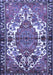 Machine Washable Persian Blue Traditional Rug, wshtr2851blu