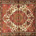 Square Machine Washable Persian Brown Traditional Rug, wshtr2851brn