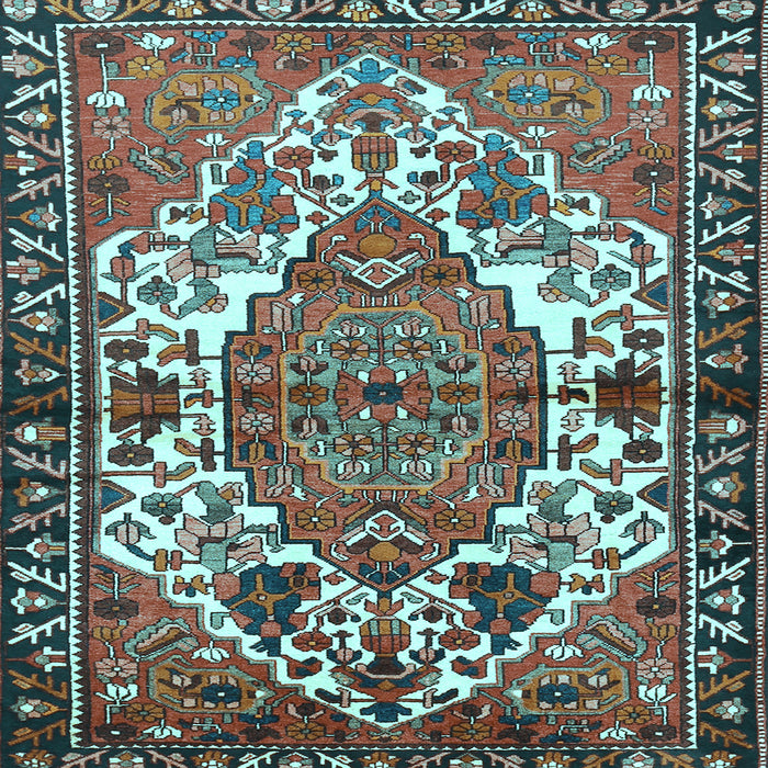 Square Persian Light Blue Traditional Rug, tr2851lblu
