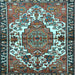 Square Persian Light Blue Traditional Rug, tr2851lblu