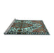 Sideview of Machine Washable Persian Light Blue Traditional Rug, wshtr2851lblu