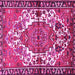 Square Persian Pink Traditional Rug, tr2851pnk