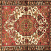 Square Persian Brown Traditional Rug, tr2851brn