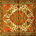 Square Machine Washable Persian Yellow Traditional Rug, wshtr2851yw