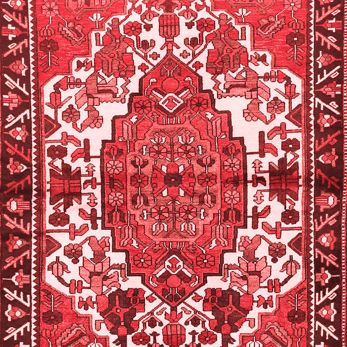 Machine Washable Persian Red Traditional Rug, wshtr2851red
