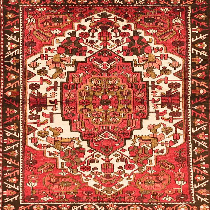Serging Thickness of Persian Orange Traditional Rug, tr2851org