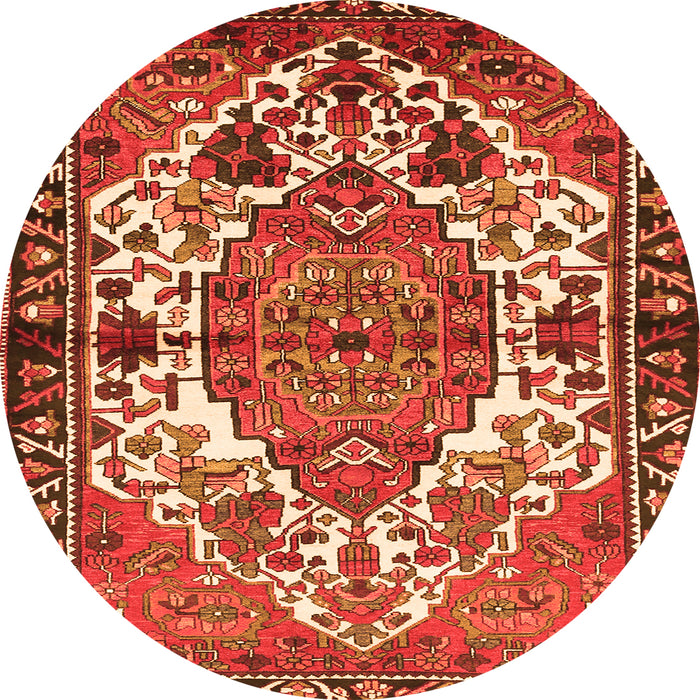 Machine Washable Persian Orange Traditional Area Rugs, wshtr2851org
