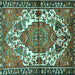 Square Persian Turquoise Traditional Rug, tr2851turq
