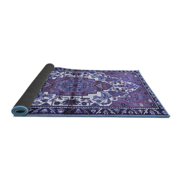 Sideview of Persian Blue Traditional Rug, tr2851blu