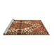 Sideview of Machine Washable Persian Brown Traditional Rug, wshtr2851brn