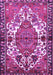 Machine Washable Persian Purple Traditional Area Rugs, wshtr2851pur