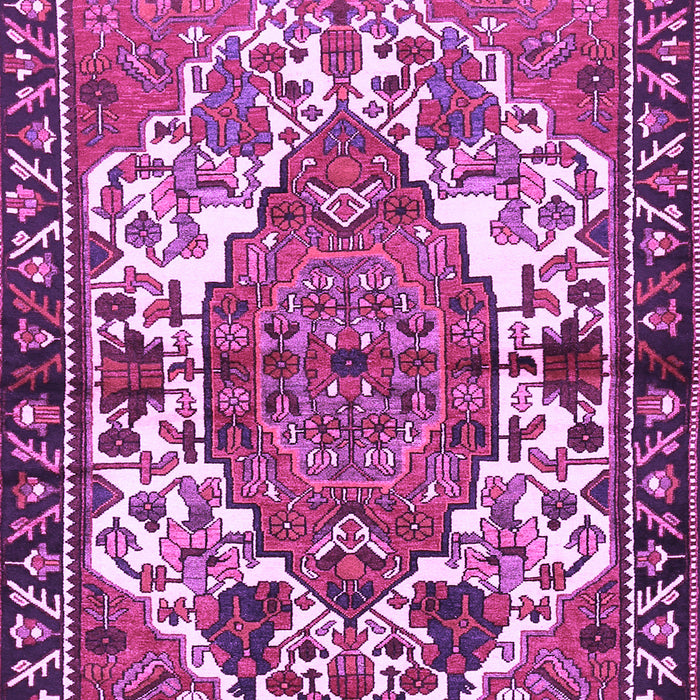 Machine Washable Persian Purple Traditional Area Rugs, wshtr2851pur