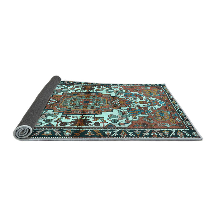 Sideview of Persian Light Blue Traditional Rug, tr2851lblu