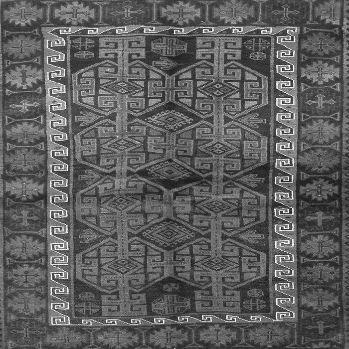 Round Machine Washable Persian Gray Traditional Rug, wshtr2852gry