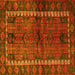 Square Persian Yellow Traditional Rug, tr2852yw
