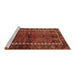 Sideview of Machine Washable Persian Brown Traditional Rug, wshtr2852brn