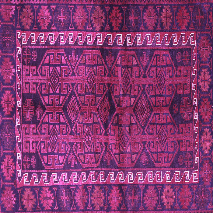 Square Machine Washable Persian Purple Traditional Area Rugs, wshtr2852pur