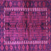 Square Machine Washable Persian Purple Traditional Area Rugs, wshtr2852pur