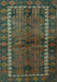 Machine Washable Persian Turquoise Traditional Area Rugs, wshtr2852turq