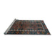 Sideview of Machine Washable Persian Light Blue Traditional Rug, wshtr2852lblu