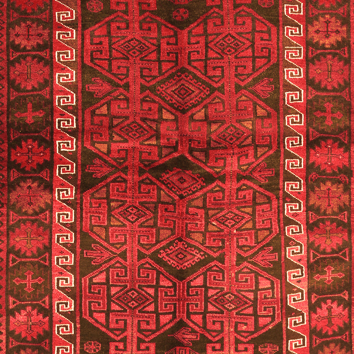 Serging Thickness of Machine Washable Persian Orange Traditional Area Rugs, wshtr2852org