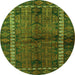 Machine Washable Persian Green Traditional Area Rugs, wshtr2852grn