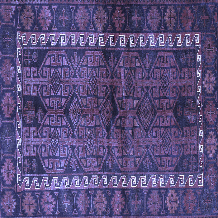 Square Persian Blue Traditional Rug, tr2852blu