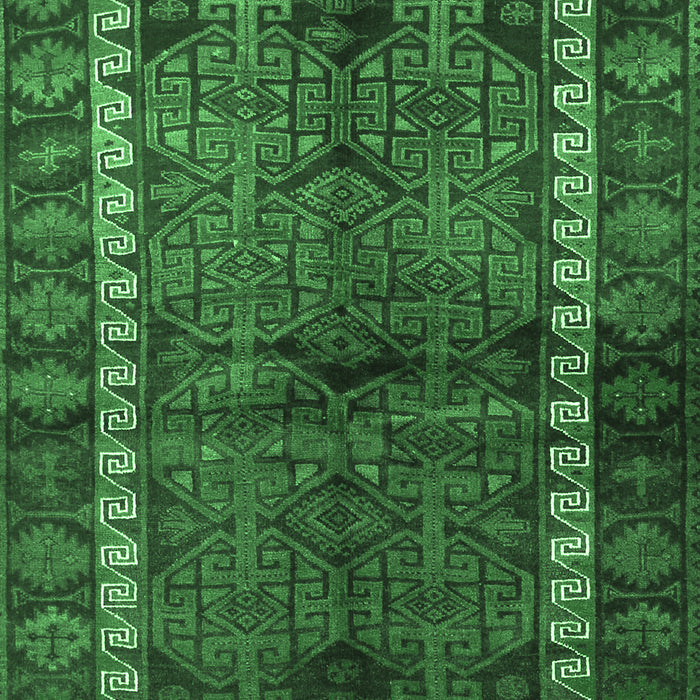 Machine Washable Persian Emerald Green Traditional Area Rugs, wshtr2852emgrn