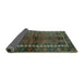 Sideview of Persian Turquoise Traditional Rug, tr2852turq