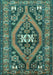 Machine Washable Persian Turquoise Traditional Area Rugs, wshtr2853turq