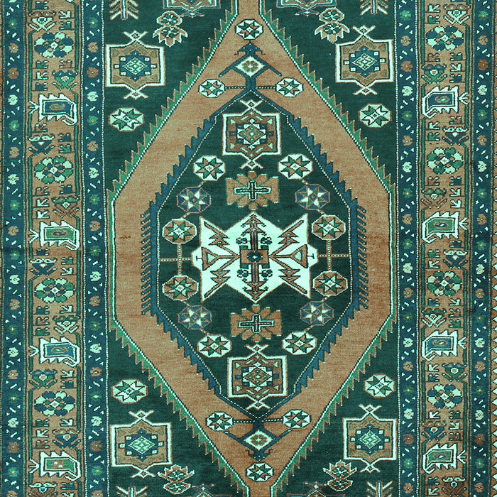 Machine Washable Persian Turquoise Traditional Area Rugs, wshtr2853turq