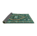Sideview of Persian Turquoise Traditional Rug, tr2853turq