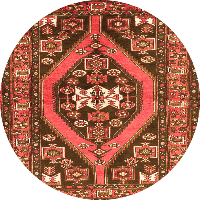 Square Persian Orange Traditional Rug, tr2853org