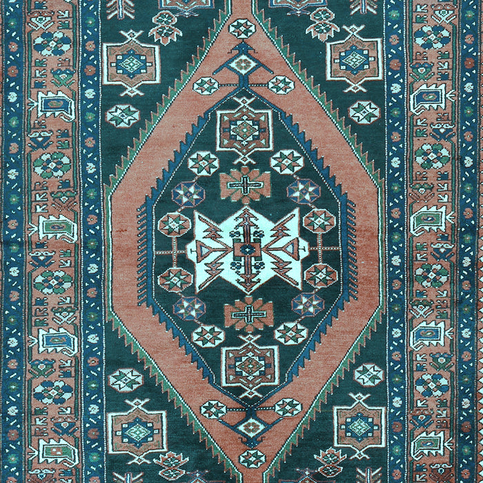Machine Washable Persian Light Blue Traditional Rug, wshtr2853lblu