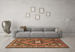 Machine Washable Persian Brown Traditional Rug in a Living Room,, wshtr2853brn