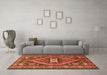 Machine Washable Persian Orange Traditional Area Rugs in a Living Room, wshtr2853org