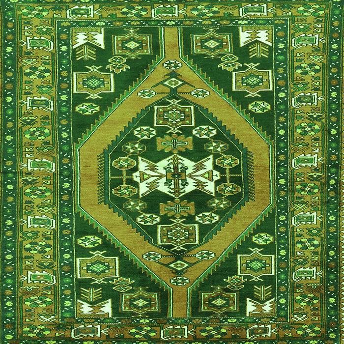 Serging Thickness of Persian Green Traditional Rug, tr2853grn