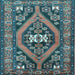 Square Machine Washable Persian Light Blue Traditional Rug, wshtr2853lblu