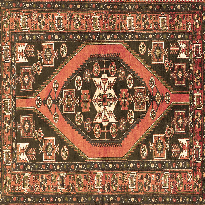 Square Machine Washable Persian Brown Traditional Rug, wshtr2853brn
