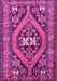 Machine Washable Persian Pink Traditional Rug, wshtr2853pnk