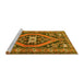 Sideview of Machine Washable Persian Yellow Traditional Rug, wshtr2853yw