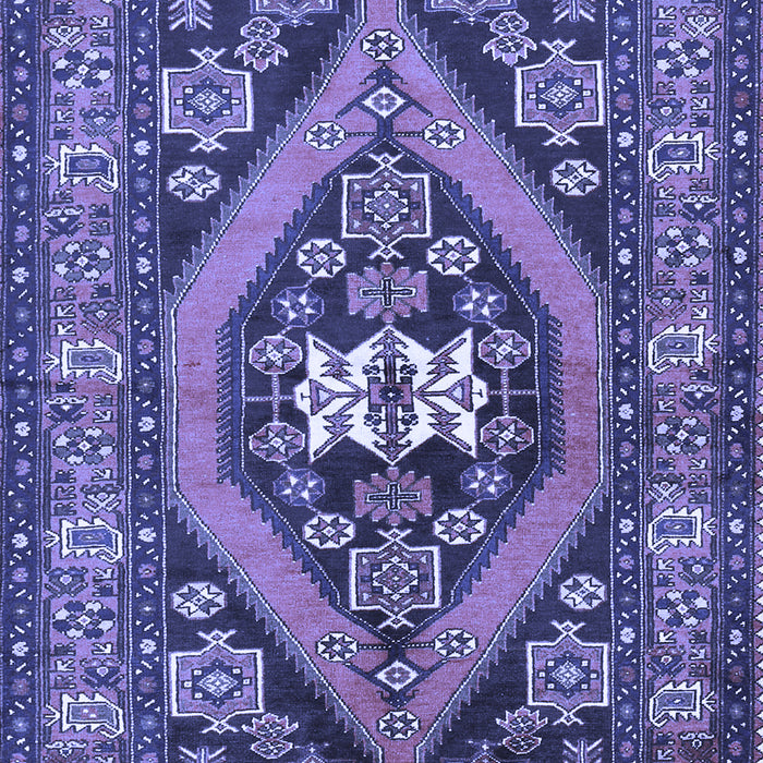 Machine Washable Persian Blue Traditional Rug, wshtr2853blu