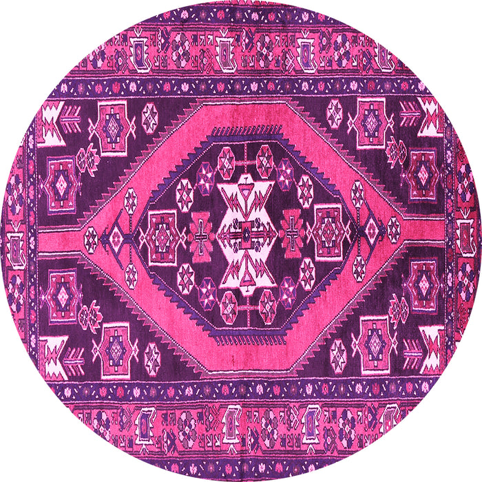 Round Persian Pink Traditional Rug, tr2853pnk