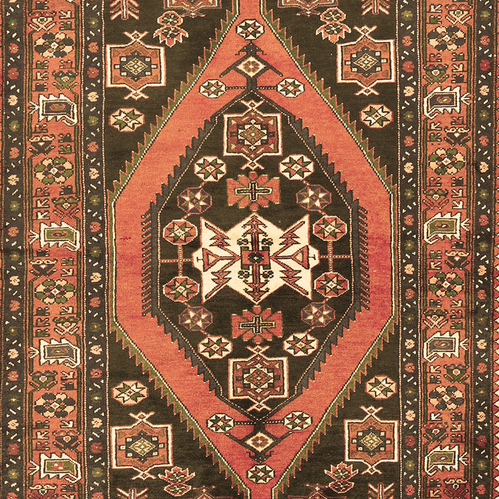 Machine Washable Persian Brown Traditional Rug, wshtr2853brn