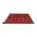 Sideview of Machine Washable Traditional Cherry Red Rug, wshtr2854