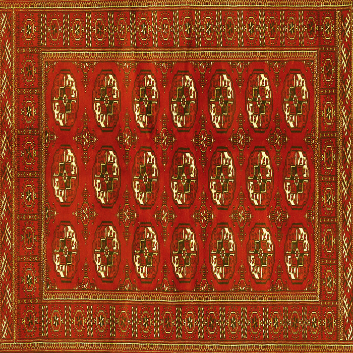 Square Machine Washable Persian Yellow Traditional Rug, wshtr2854yw