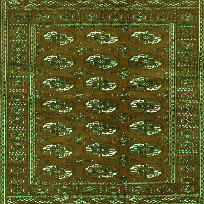 Round Machine Washable Persian Green Traditional Area Rugs, wshtr2854grn